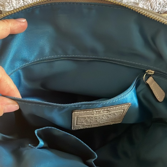 Coach Taupe-Grey Leather Saddle/Shoulder Bag - Picture 7 of 13